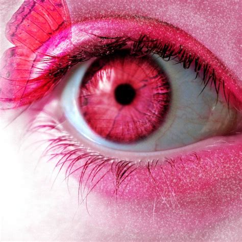 Pink Eye In 2019 Pink Eyes Red Hair Tumblr Butterfly Eyes