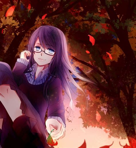 Anime Girl With Glasses Ilustraciones Pinterest