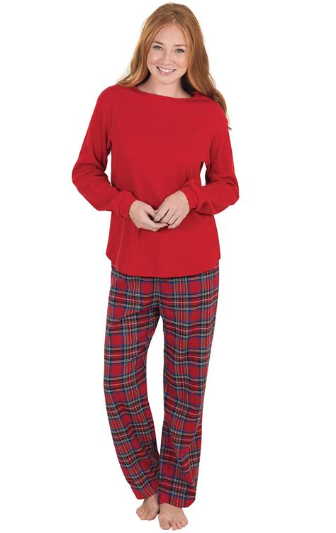 Stewart Plaid Thermal Top Womens Pajamas In Womens Flannel Pajamas