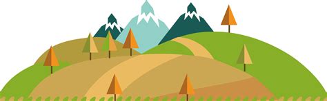 Download Clip Art Flat Mountain Scenery Png Download 44061371