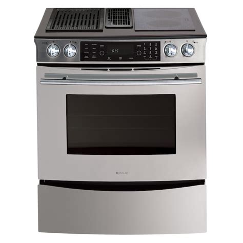Jenn AirÂ® 30 Inch Downdraft Electric Slide In Range Color Stainless