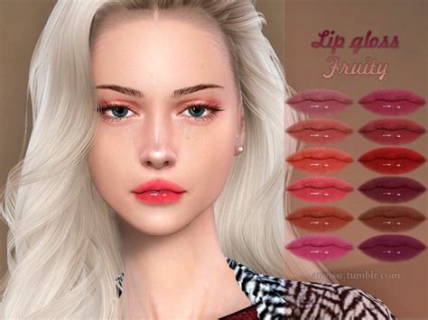 The Sims Resource Lip Gloss Fruity By Angissi • Sims 4 Downloads