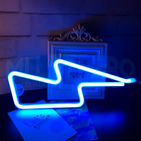 Letrero Luminoso Rayo Azul Neon Led Flexible