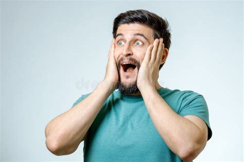 Man With Shocked Amazed Expression Stock Photo Image Of Face Casual