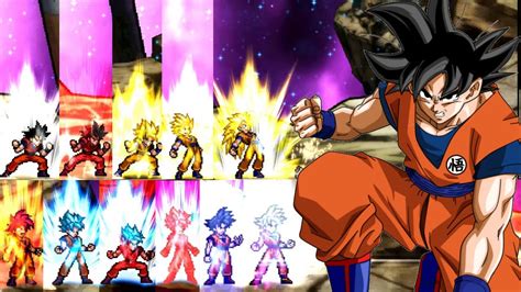 Goku Dbs Full Transformation Jus Mugen Youtube