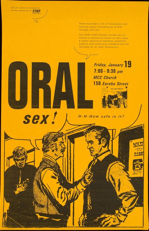 Oral Sex H H How Safe Is It Aids Education Posters