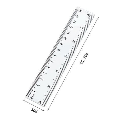 Transparent Plastic Ruler 6 Inch 15cm Standard Metric Rulers Straight