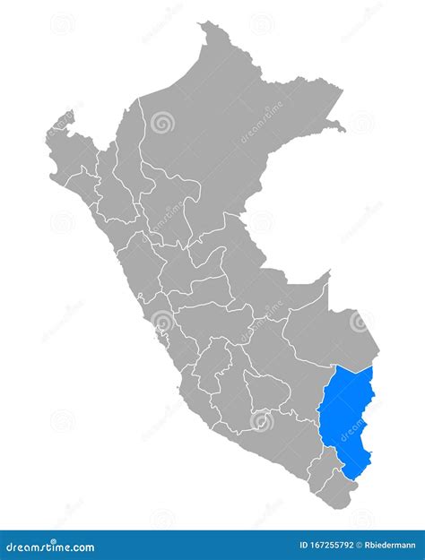 Karte Von Puno In Peru Vektor Abbildung Illustration Von Form 167255792