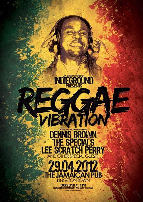 reggae flyer poster vol indieground design