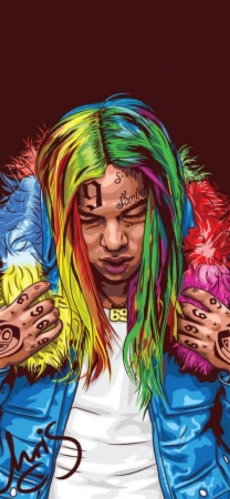 6ix9ine Shark Logo Wallpaper