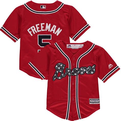 Toddler Atlanta Braves Freddie Freeman Majestic Alternate Red Official