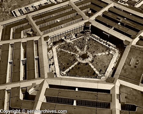 Historical Aerial Photograph Dwight Eisenhowever Reception Pentagon