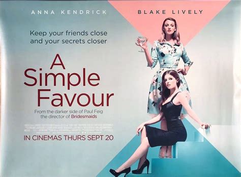A Simple Favor 30x40in Movie Posters Gallery