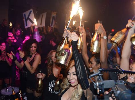 Champagne And Sparklers From Kim Kardashians Las Vegas Birthday Party