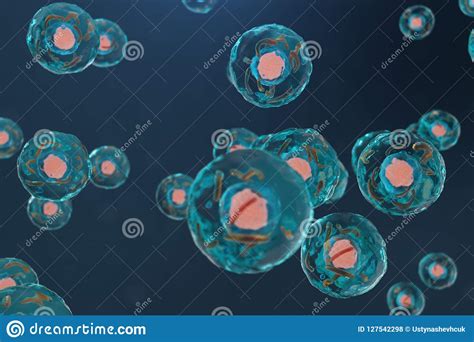 3d Illustration Cell Of A Living Organism Scientific Concept