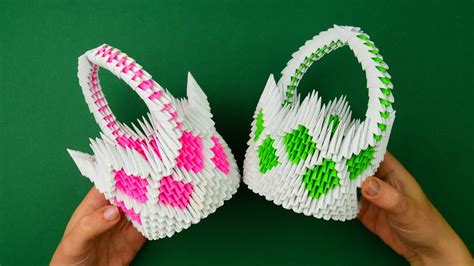 How To Make A Paper Basket 3d Origami Tutorial Youtube