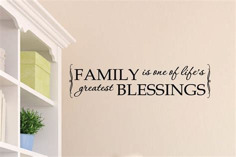 Family Is One Of Life S Greatest Blessings Wall Decal Etsy
