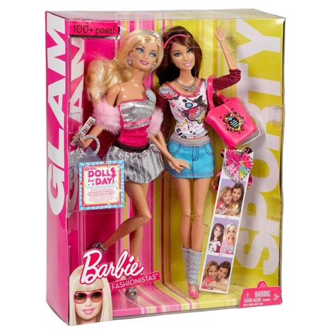 Barbie Fashionistas Glam Sporty Swappin Styles Kids Girl Dolls Toy