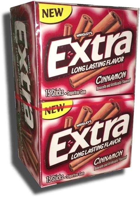 Extra Cinnamon Sugarfree Gum Cinnamon 15 Count Pack Of 10 Amazon