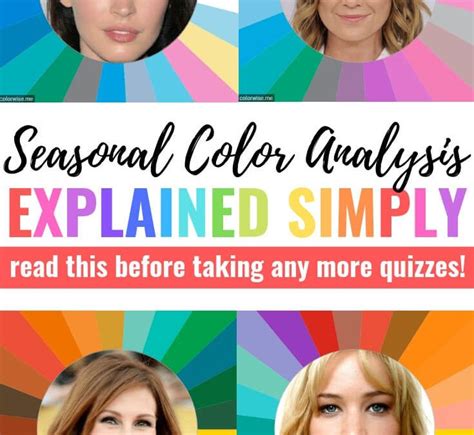 Simple Easy How Seasonal Color Analysis Works FREE QUIZ Different