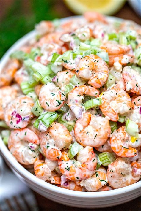 Serve with a buttered piece of toast for maximum. Crunchy and Creamy Shrimp Salad | Recipe in 2020 | Shrimp ...