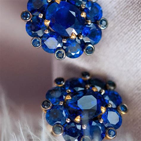 Blue Sapphire Crown Earrings Ivy New York