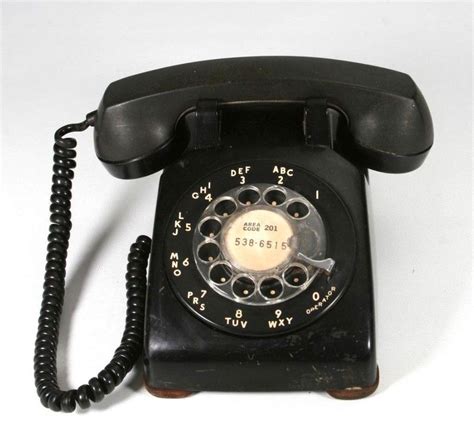 Vintage 1950s Bell System Black Rotary Dial Desk Phone Made By Western