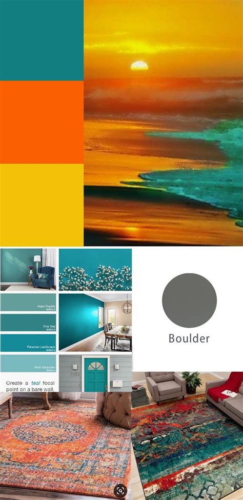 Orange Yellow Turquoise Color Inspiration Yellow Turquoise Color