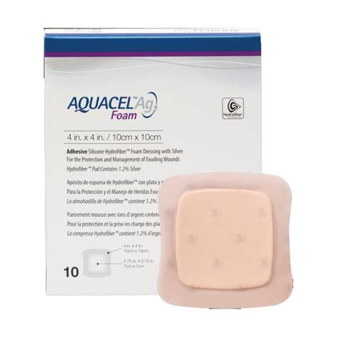 Convatec Aquacel Ag Hydrofiber Dressing With Ionic Silver Pack Of 10