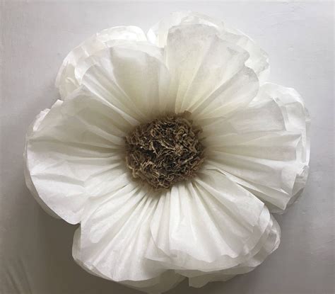 Giant White Tissue Paper Flower For Nursery Or Kids Room Etsy Paper