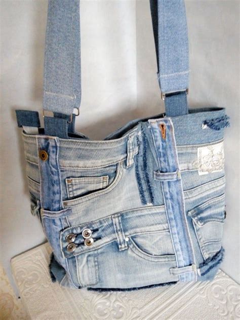 Hobo Denim Bag Etsy Denim Waist Bag Denim Purse Jean Purse