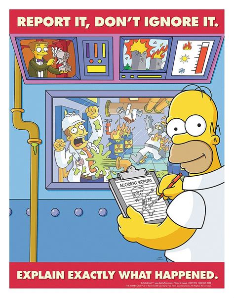 Simpsons Poster Whs Hand Safety Simpsons 43x56cm Safe