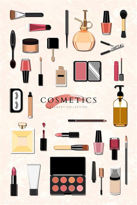 Female Facial Cosmetics Collection Vector Premium Image By Rawpixel
