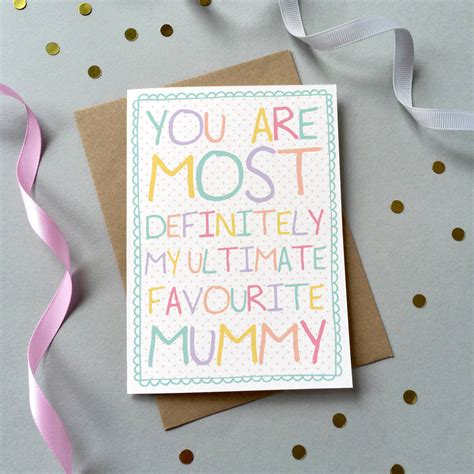 Favourite Mummy Birthday Card By Sarah Catherine