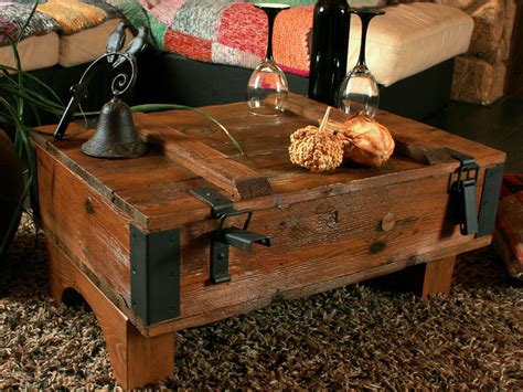 Old Travel Trunk Coffee Table Cottage Steamer Trunk Pine Chest Vintage Box 5 In Home Furniture