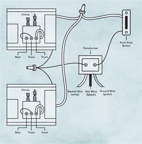 doorbell wiring diagram  chime wiring schema collection