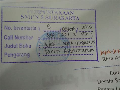 Detail Contoh Nomor Inventaris Buku Perpustakaan Koleksi Nomer 32