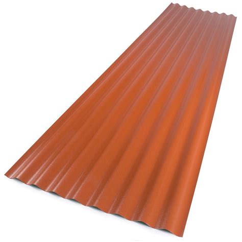 Suntop 26 In X 12 Ft Sedona Brick Foamed Polycarbonate Corrugated