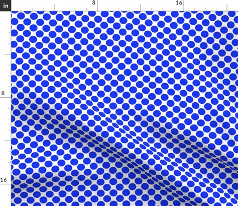 Large Blue Polka Dots Fabric Spoonflower