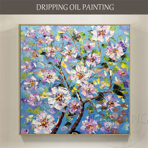 New Arrivals Artist Hand Painted Beautiful Colors Purple