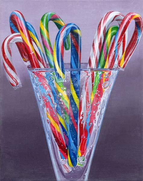 Candy Canes Painting Sarah Sartain Watercolors Awesome Talent Sweets