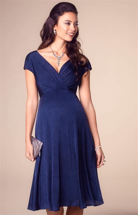 I think it's ok for wearing a cream dress for your wedding as the dress makes the bride cute and sweet. Alessandra Maternity Dress Short Navy - Maternity Wedding ...