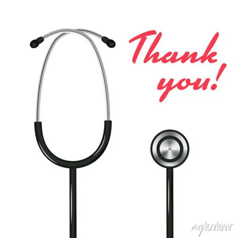 Thank You Messages For Doctor Appreciation Note With Stethoscope Wall