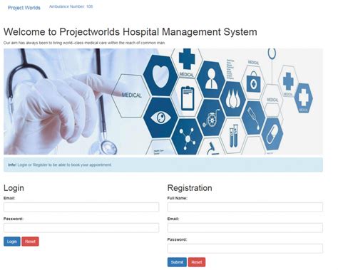 Hospital Management System In Php Projectworlds
