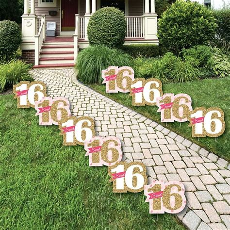 Sweet 16 Sweet Sixteen Lawn Decorations Outdoor Birthday Party Yard
