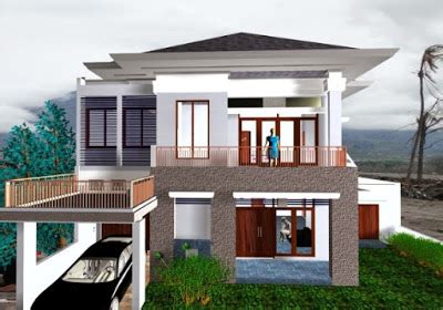 Desain rumah sederhana trand masa kini 2. Gambar Contoh Desain Rumah Idaman 2 Lantai Trend Masa Kini ...