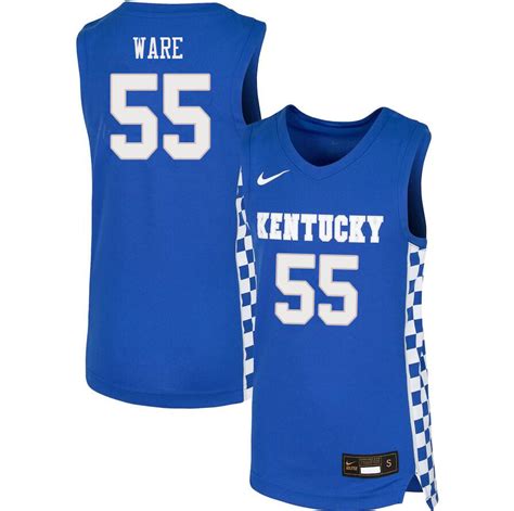 Men 55 Lance Ware Kentucky Wildcats College Basketball Jerseys Sale Blue