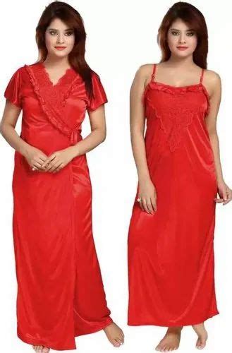 Ladies Red Designer Nighty Set At Rs 225piece Night Dress Set For Ladies In New Delhi Id