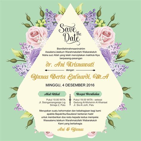 Contoh Invitation Card Undangan Pernikahan Doc Imagesee