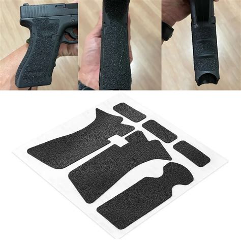 Non Slip Rubber Grip Wrap Tape Stickers For Glock 17 19 33 Pistol